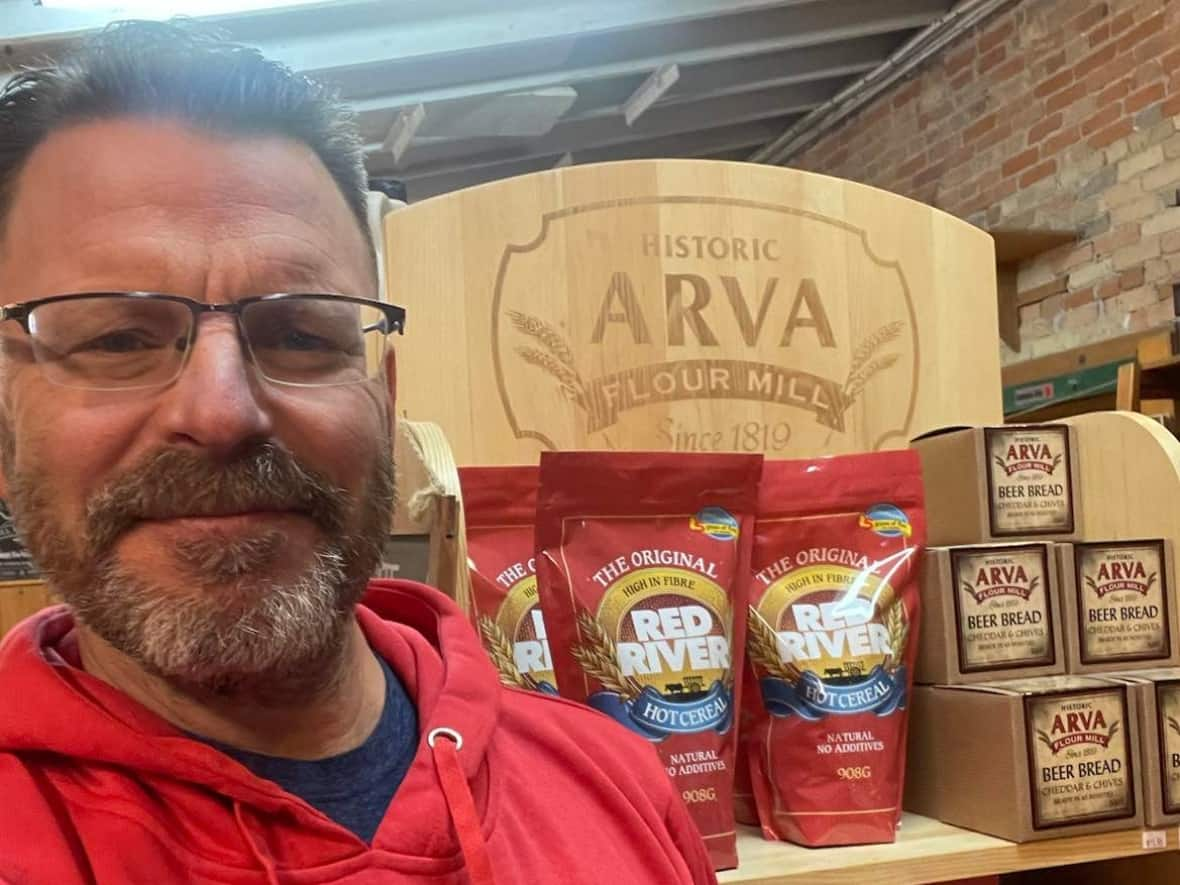 Mark Rinker, owner of Arva Flour Mill in Ontario. The mill bought the recipe for Red River Cereal and sells it online. (Submitted by Mark Rinker - image credit)