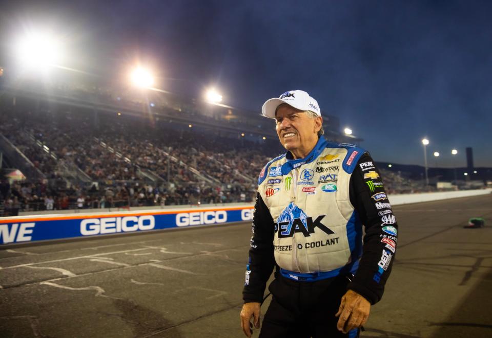 John Force at the NHRA Sonoma Nationals on July 23, 2023.