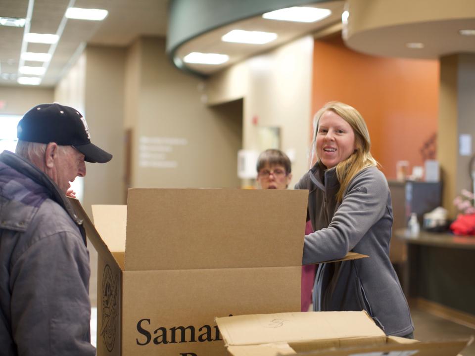 Kristen Redmond (right) said she packed a shoebox for the first time atop getting to help as a volunteer.
"I shopped for one of the boxes, and it was fun shopping for one of the kids just knowing you're helping people in need," she said.