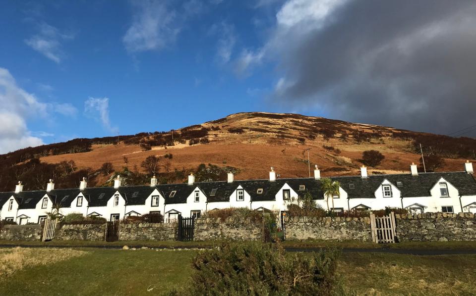 Catacol Cottages on the Isle of Arran in Scotland