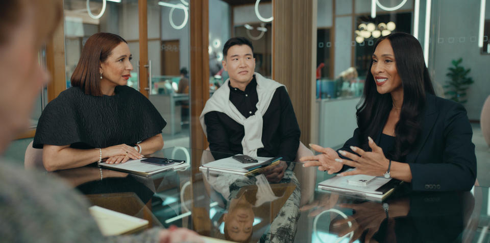 Episode 2. Maya Rudolph, Joel Kim Booster and Michaela Jaé Rodriguez in 