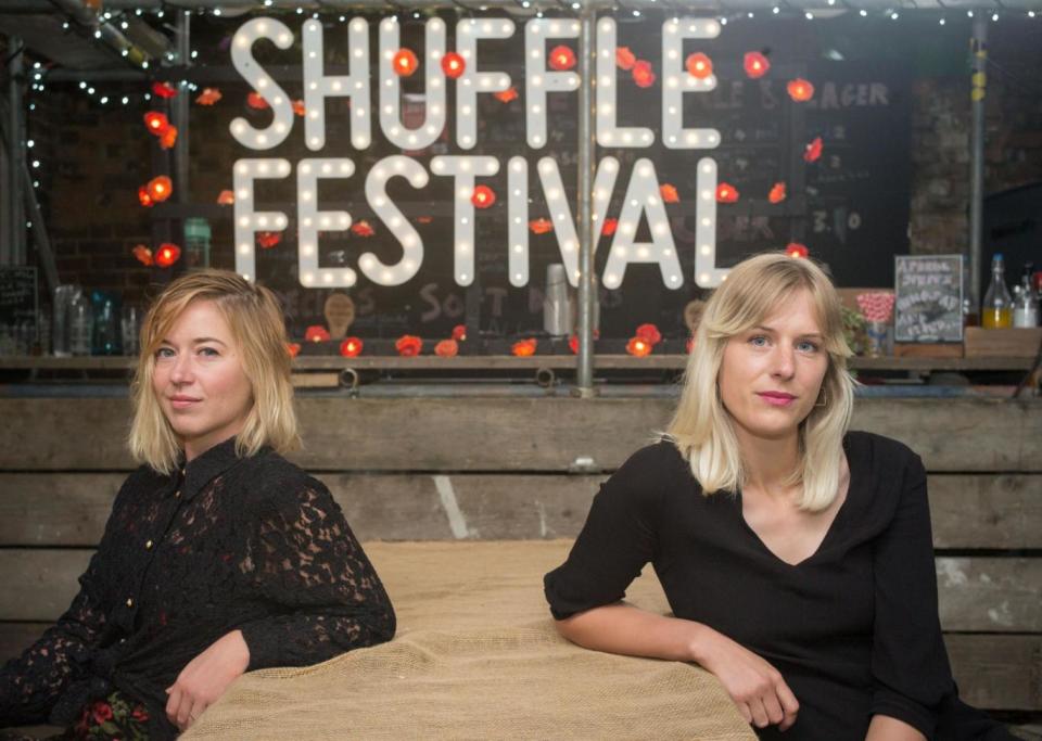Directors Kate MacTiernan and Lizzy Daish of the Shuffle Festival in Mile End (Matt Writtle)