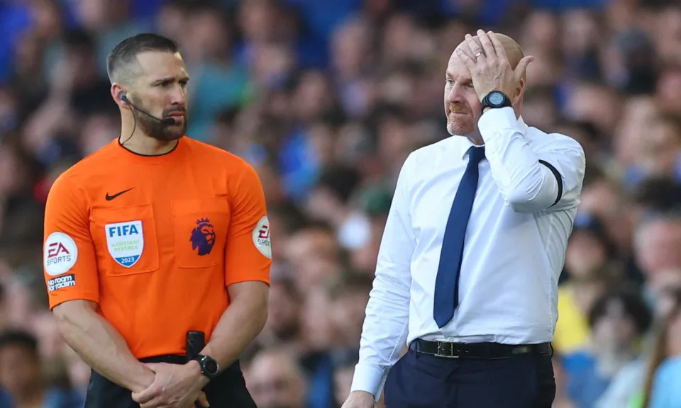 <span>Sean Dyche says current fast-track points deductions are unfair on players and fans.</span><span>Photograph: Carl Recine/Reuters</span>