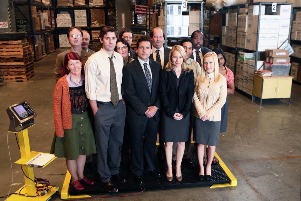 the office us, steve carell, group shot