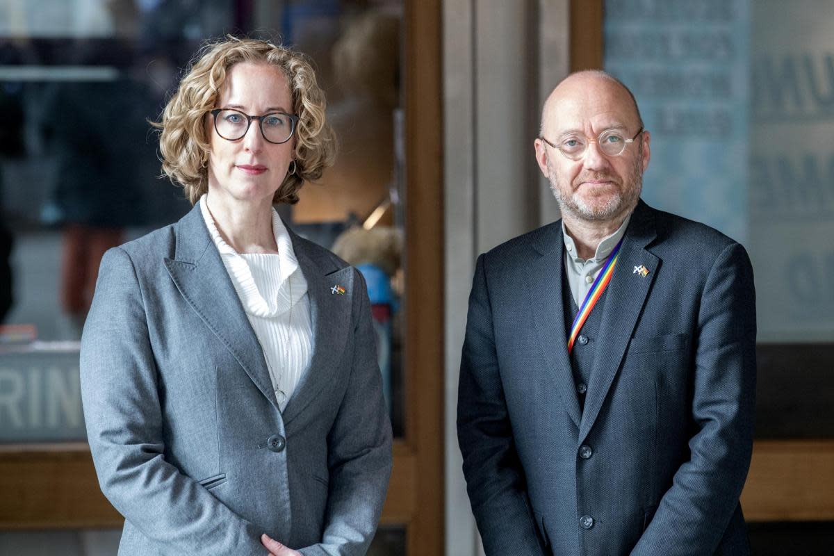 Scottish Greens co-leaders Patrick Harvie and Lorna Slater in the Scottish Parliament <i>(Image: Lesley Martin)</i>