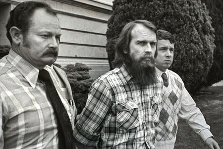 Ron Lafferty is escorted out of the Utah County Court House