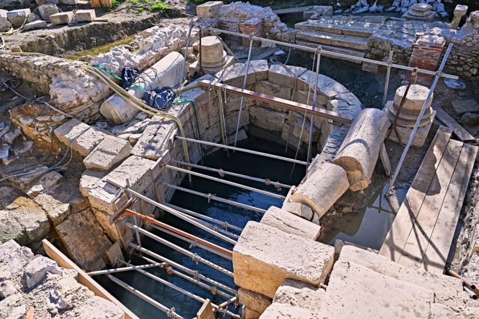   <div class="inline-image__caption"><p>Thermal bath of the archaeological site where over 2000-years-old bronze statues are discovered at the sanctuary of San Casciano dei Bagni, in Tuscany.</p></div> <div class="inline-image__credit">Andreas Solaro</div>