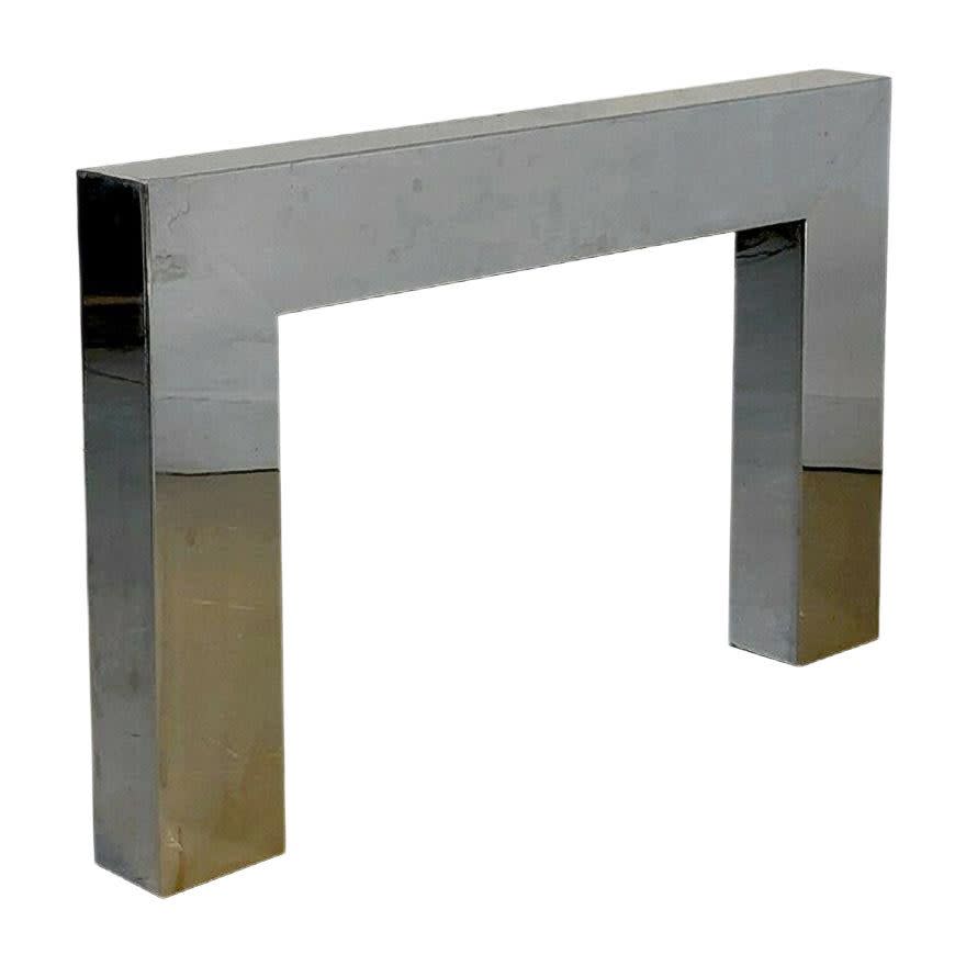 8) Fireplace Frame in Chromed Metal from Kappa, 1970s