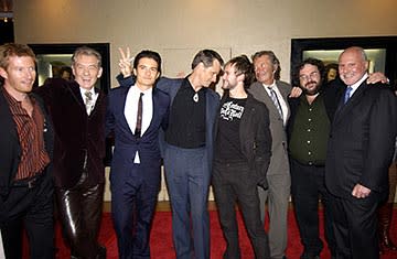 David Wenham , Ian McKellen , Orlando Bloom , Viggo Mortensen , Dominic Monaghan , Robert Shaye , Peter Jackson and Michael Lynne at the LA premiere of New Line's The Lord of the Rings: The Return of The King