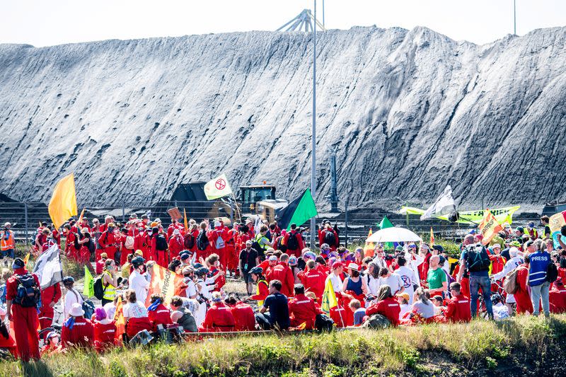 Protest against Tata Steel factory in the Netherlands