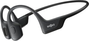 Shokz bone conduction headphones white background