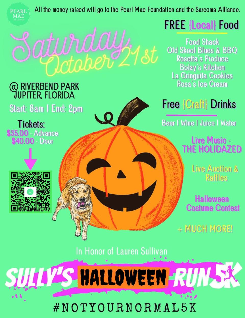 The Sully's Halloween 5K Run will be held Saturday, Oct. 21 at Riverbend Park in Jupiter.