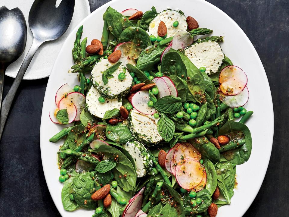 Spring Salad with Herbed Goat Cheese