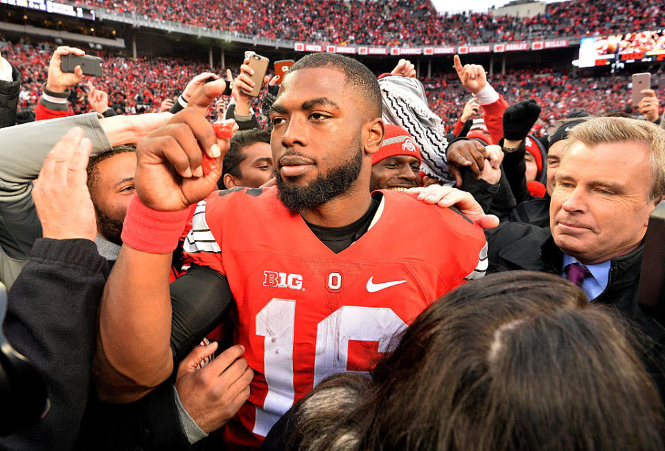 J.T. Barrett and the Buckeyes' next game will likely be in the College Football Playoff. (Getty)