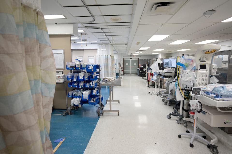 A section of the trauma center at University Hospital in Newark on Wednesday, August 16, 2023.