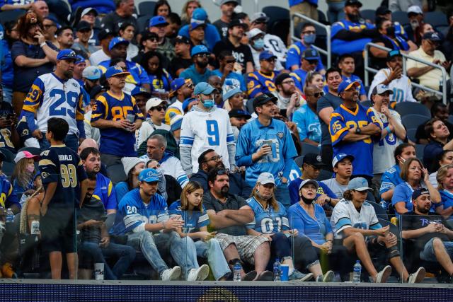 Inglewood, California, May 24, 2021, Jerseys of Los Angeles Rams