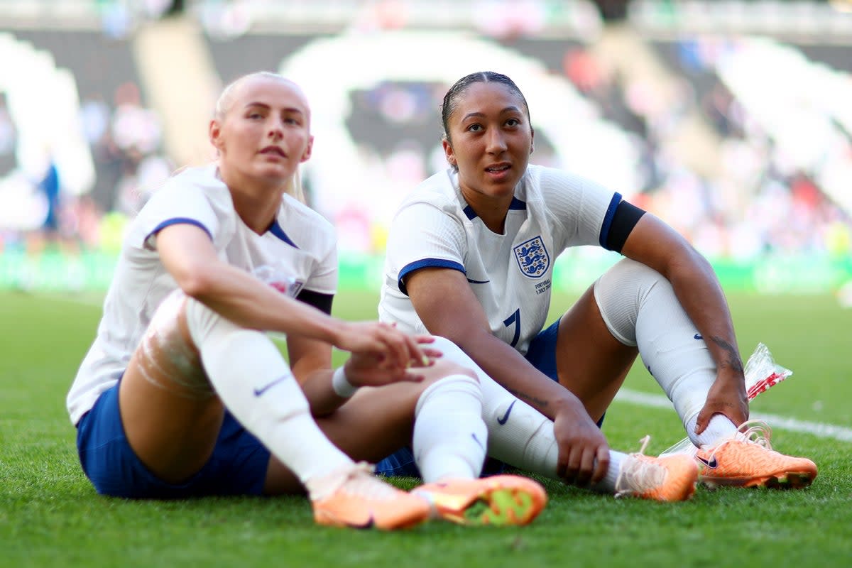 Wingers Chloe Kelly (left) and Lauren James (right) could be critical to England’s chances of success at the 2023 Women’s World Cup (The FA via Getty Images)