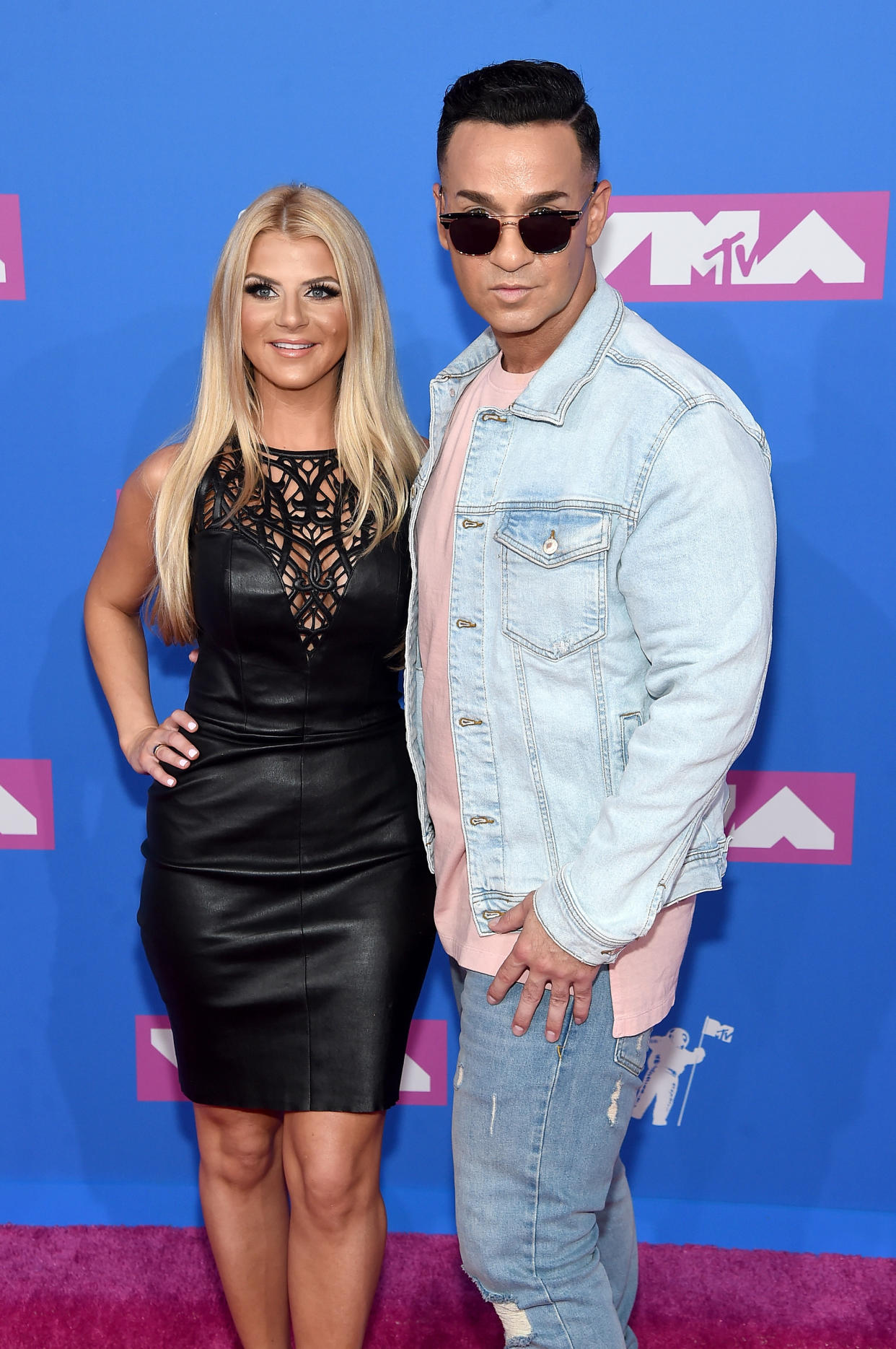 NEW YORK, NY - AUGUST 20:  Lauren Pesce and Mike “The Situation” Sorrentino attend the 2018 MTV Video Music Awards at Radio City Music Hall on August 20, 2018 in New York City.  (Photo by Jamie McCarthy/Getty Images)