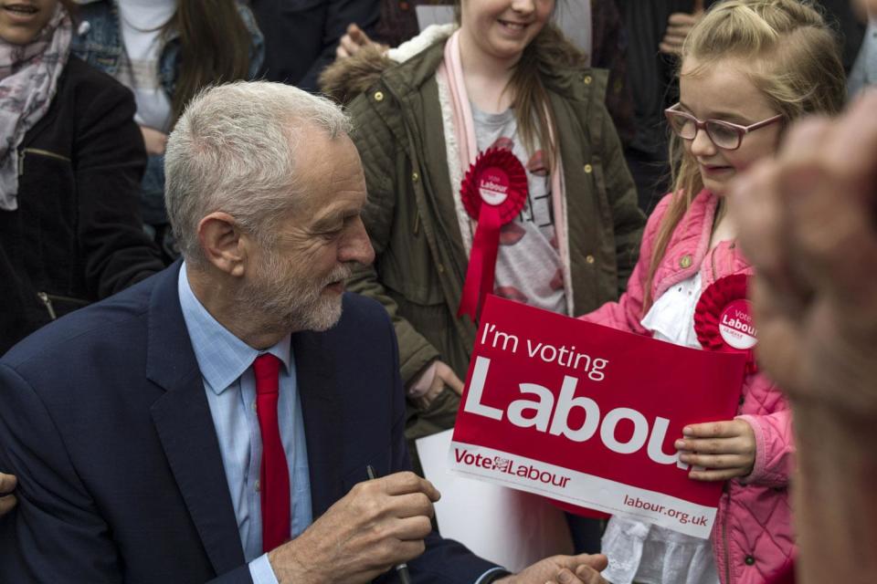 Demand: 250,000 young people registered to vote on the last possible day in a boost for Jeremy Corbyn: Getty Images