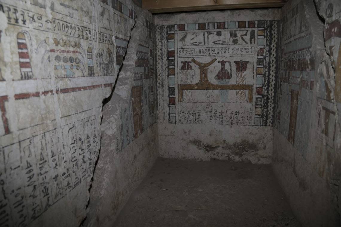 The sarcophagus in Meru’s tomb.