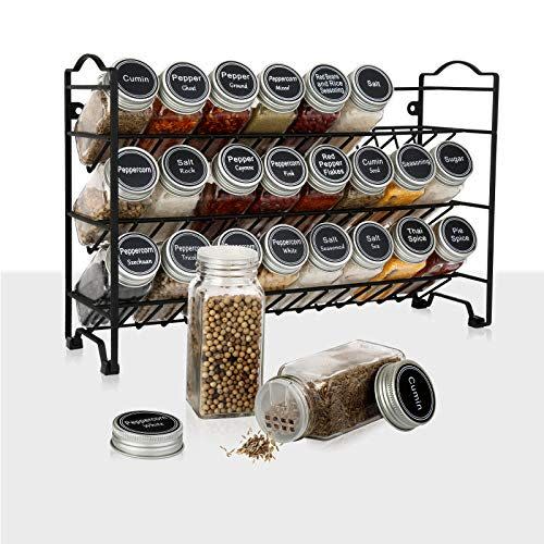 The Pioneer Woman Floral Medley Glass Storage Jars with Metal Rack