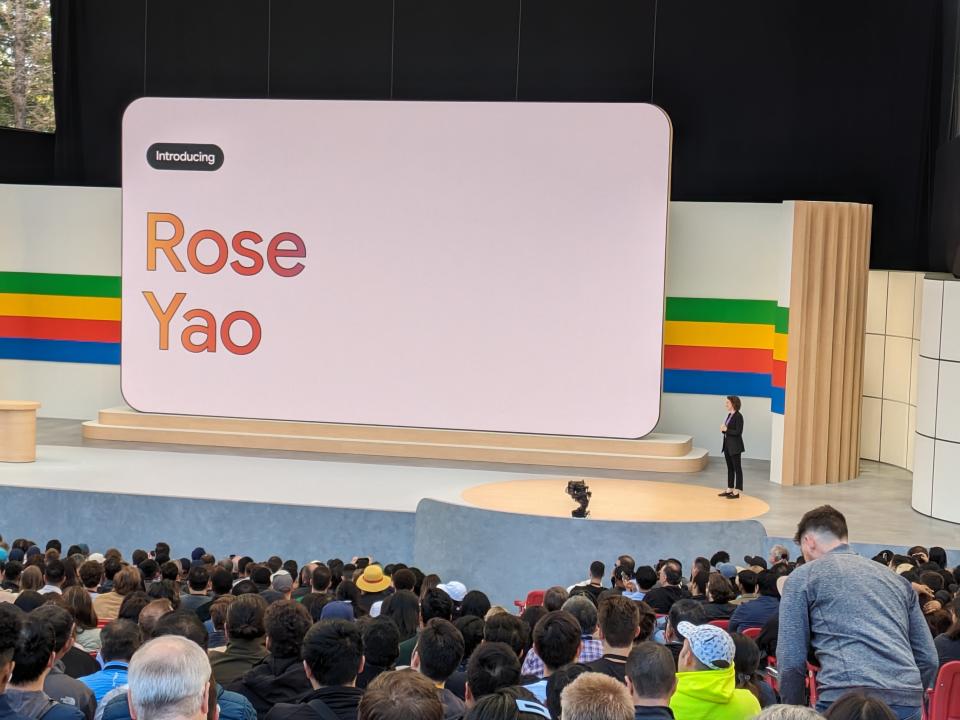 Rose Yao at Google I/O 2024 
