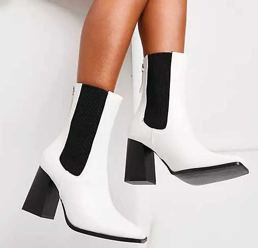 ASOS Truffle Collection Heeled Square Toe Boots