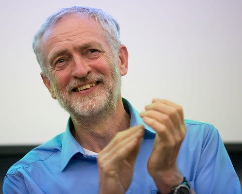 Former Labour leader Jeremy Corbyn was photographed at a dinner party with eight other people, breaking the 'Rule of Six' (Getty)