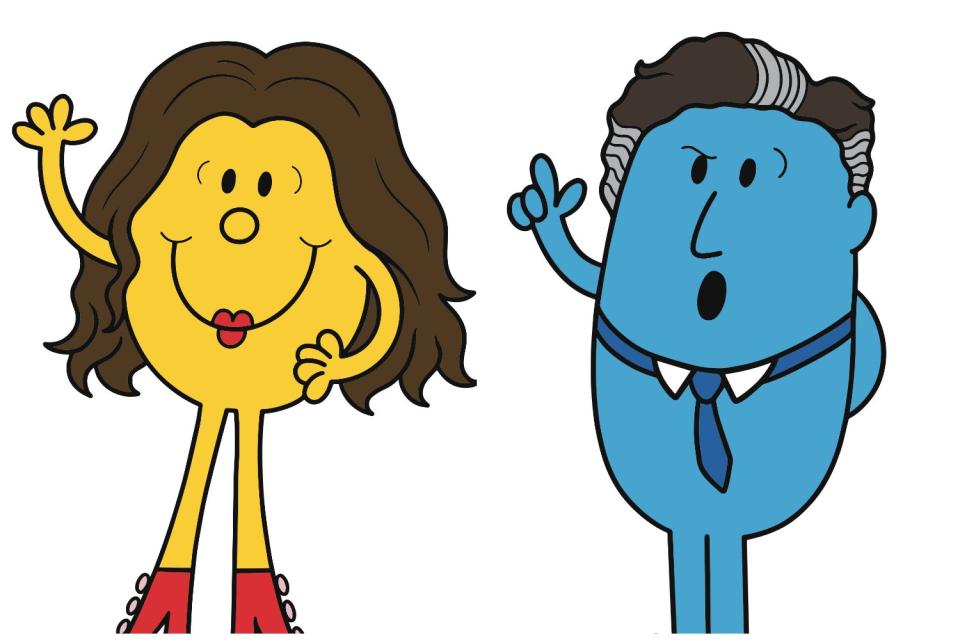 <p>Little Miss Pouty and Mr Shouty - Susanna Reid and Piers Morgan in Mr Men form</p> (PA)