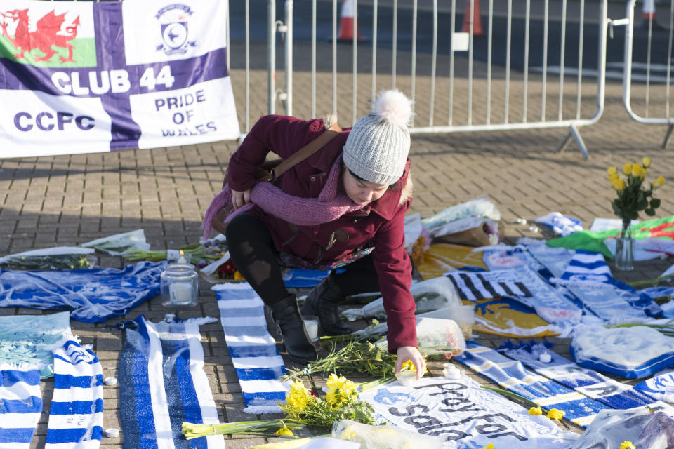 In pictures: Tributes laid for Cardiff striker Emiliano Sala