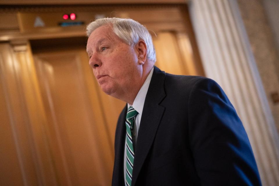 Lindsey Graham cricitised former president Donald Trump for saying abortion should be left to the states (Getty Images)