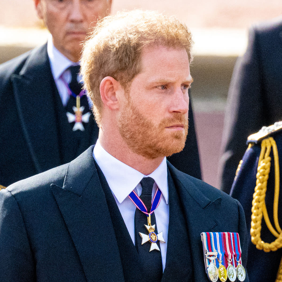 Prince Harry attends Queen Elizabeth's funeral