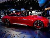 <h3>The Vision Mercedes-Maybach 6 concept car unveiled in August is a stunning 18.5-foot-long car designed to operate on electric propulsion. It comes with gull-wing doors.</h3>