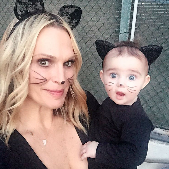 Molly Simms and her baby girl, Scarlett, scared up a couple of cute cat costumes for Scarlett’s first All Hallows Eve. “c'mon….Sweet Kitty #mymagic #firsthalloween,” Simms captioned the pic. (Instagram)