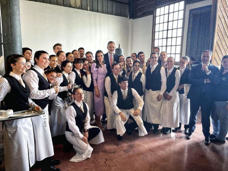 Los Reyes en un comida en Cádiz 