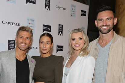 Kyle Cooke, Amanda Batula, Lindsay Hubbard and Carl Radke on a red carpet