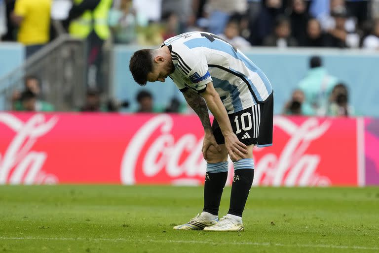 Lionel Messi marcó el único tanto de la selección argentina en la derrota frente a Arabia Saudita