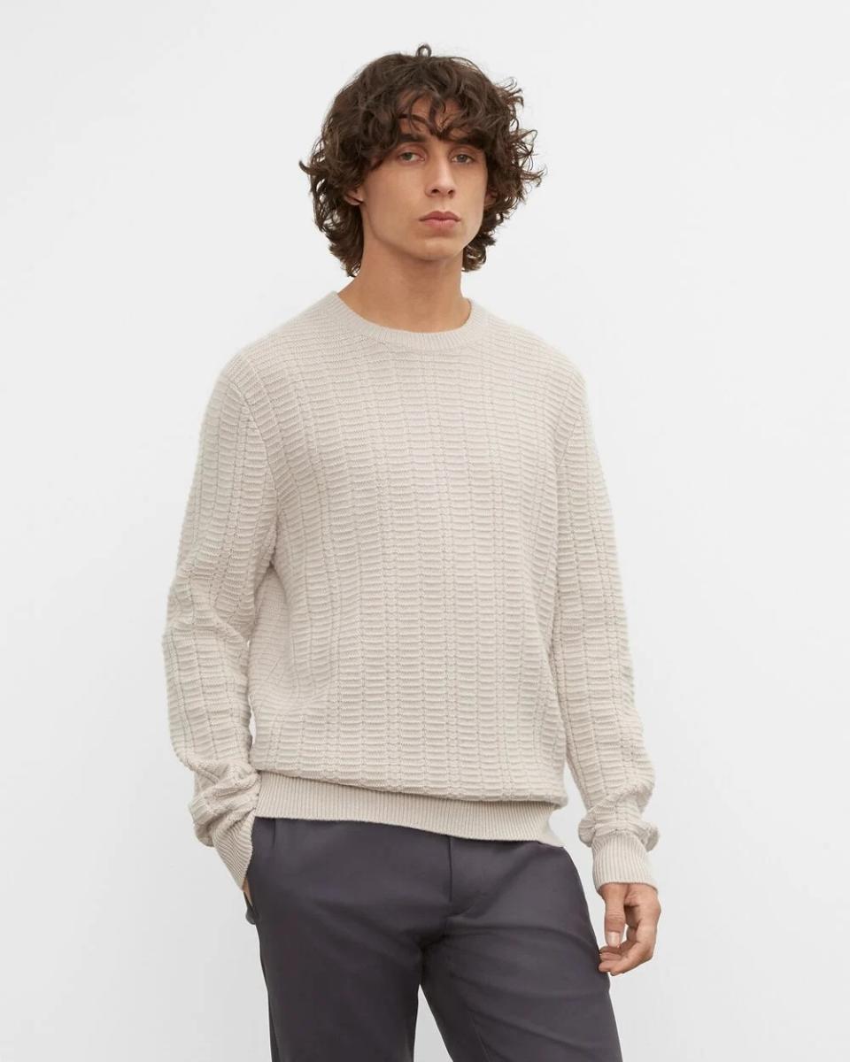 Men's cashmere sweater, Club Monaco men's cashmere texture stitch sweater