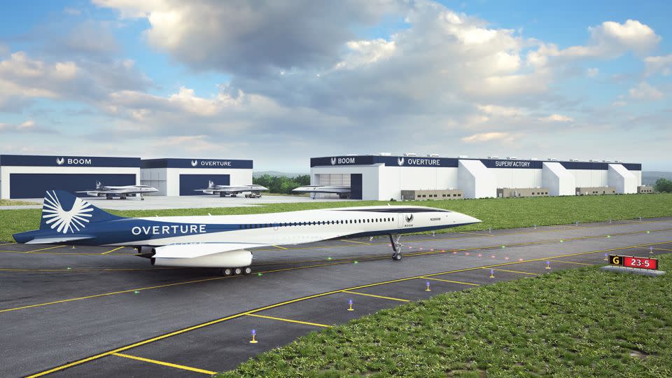 Boom broke ground on its Superfactory in 2023. - Boom Supersonic