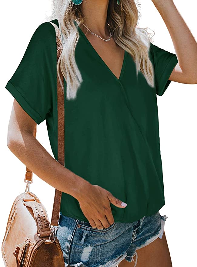 NSQTBA Womens V Neck Wrap Top (Photo: Amazon)