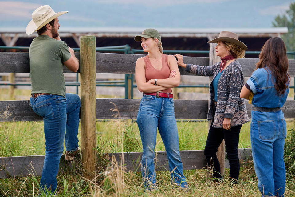 Beau Mirchoff, Tiera Skovbye, Nancy Travis, Sara Garcia, cast of Ride television show