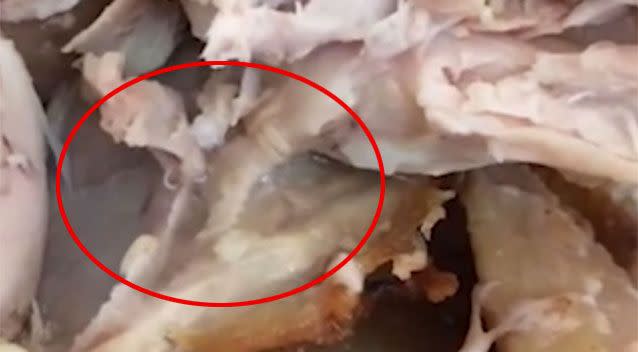 The mum claims the maggots were in a box of Original Recipe. Source: Facebook