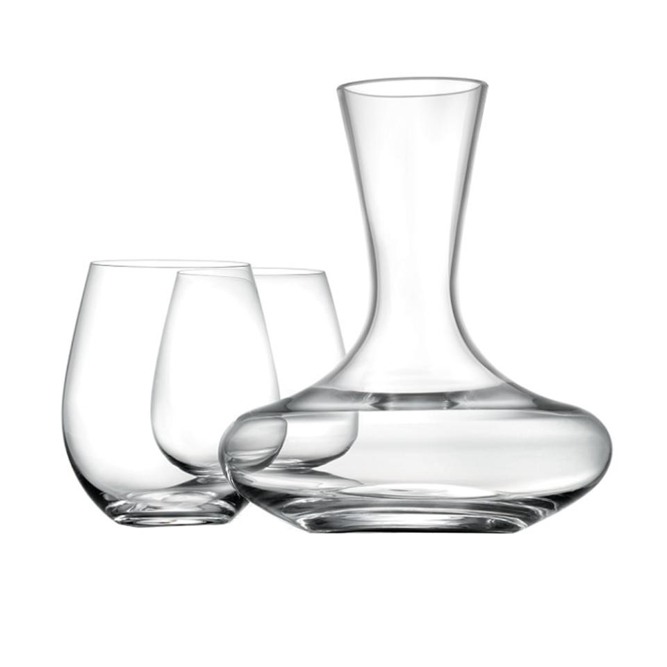 Reserve Stemless Wine Glasses and Decanter Gift Set