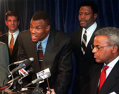 David Robinson, Patrick Ewing and the rest of the league's players saw the 1998-99 season shortened to 50 games by a lockout