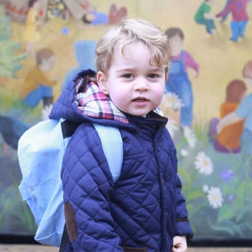 Prince George looked adorable on his first day of nursery school. Photo: Instagram