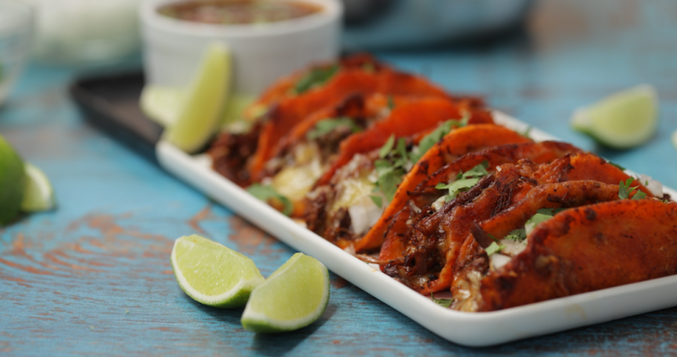 <p>Parade</p><p>They are colorful, crunchy, messy and easy.</p><p><strong>Get the recipe: <a href="https://parade.com/1370381/parade/instant-pot-birria-tacos/" rel="nofollow noopener" target="_blank" data-ylk="slk:Instant Pot Birria Tacos;elm:context_link;itc:0;sec:content-canvas" class="link ">Instant Pot Birria Tacos</a></strong></p>