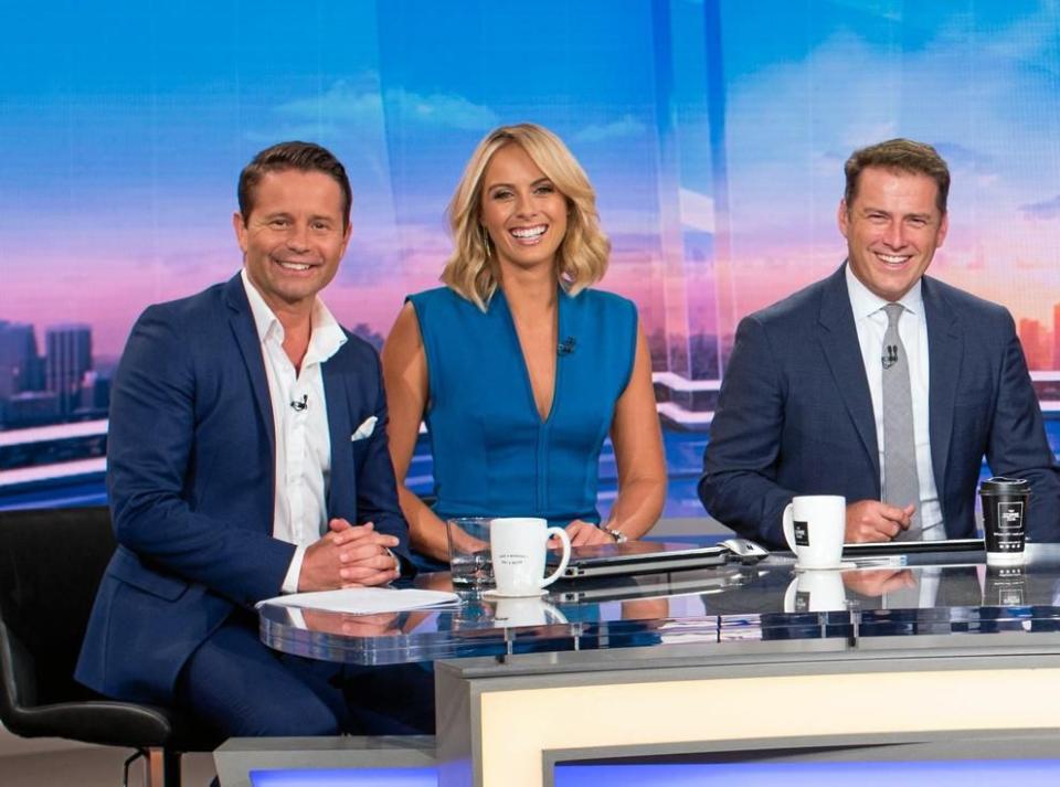 Steven Jacobs with Sylvia Jeffereys and Karl Stefanovic on the Today panel