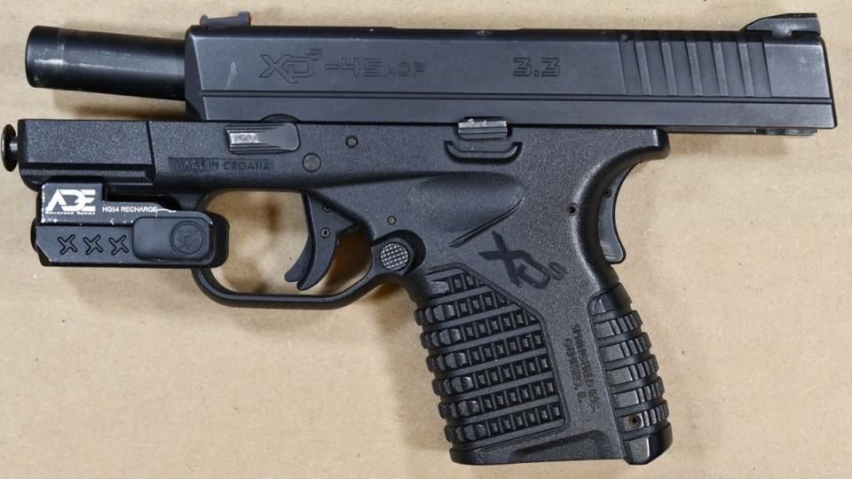 <div>Handgun recovered from Walls pant leg | Evanston Police Department</div>