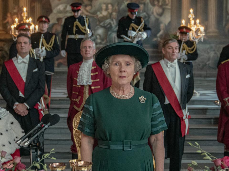 Imelda Staunton as Queen Elizabeth II in season five of 'The Crown'.