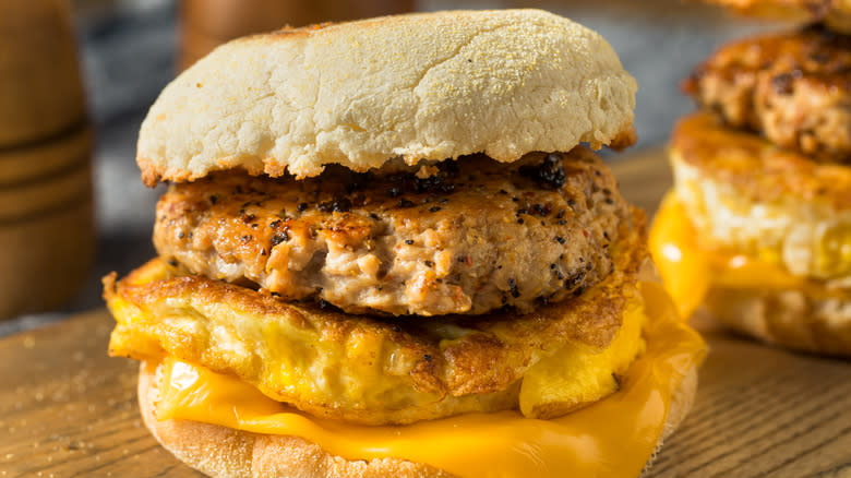 sausage breakfast sandwich